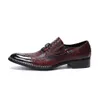 Mode peau de serpent motif en cuir véritable hommes chaussures Bullock sculpté hommes chaussures habillées bureau affaires chaussures