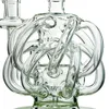 8 tums vattenpipa 4mm tjockt glas Bongs12 Recycler Tube Oil Dab Rigs Vattenrör 14mm Joint Vortex Recycler With Bowl XL137