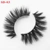 Alta qualidade Caixas de 3 pares 6D Mink cílios postiços Com Composição pinça Entrecruzamento Natural pestana Fluffy Mink Falso Lashes SD01-20