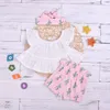 Hele babymeisje merkkleding Zomermode T-shirtCactus shortsHair Cactus print 3 delige set kindermerkkleding meisje9187254