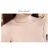 Fashion-Autumn Long Sleeve Sweaters Pullovers Pullover Turtleneck Women Pullover Female Jumper Streetwear Knitted Tops Black Red