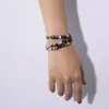 Boho vsco menina carta pulseira 3 pçs / set beach corda pulseiras charme elástico pulseira de pulso afirmação jóias acessórios presente