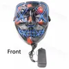 Halloween Mask-gadgets met LED-verlichting Basic en spraak-geactiveerde versies Optionele 10 kleuren Fancy Masks voor cosplay feestvakantie Hot