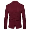 Męskie Designer Kurtki V Neck Z Długim Rękawem Męskie Sztruks Blazer Moda Pojedynczy Przycisk Solid Color Mens Garnitury Kurtka