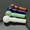 Colour two wheeled bullous pipe Glass bongs Oil Burner Glass Water Pipes Oil Rigs Smoking Free