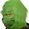 Cadılar Bayramı Yeşil Maske Noel Maskerade Parti Maskeleri Kostümler Aksesuar Cosplay Headgear Yüz Komik Performans HH9-2542