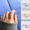 2022 Fashion Ocean Wave Ring Simple Dainty 925 Sterling Silver Thin Wave Ring Summelrr Beach Sea Surfer Personality Jewey