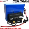 Potente 9000w 7000w 5000w 20 Series 72v E-bike batería de litio 50ah 60ah 70ah 72v batería de bicicleta eléctrica para Sanyo 18650 cell