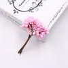 Gold powder pearl berry artificial flower stamens bouquet wedding home decoration DIY wreath gift box handmade flower 100pcs