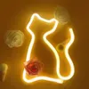 Romantiska insins -led neonskylt Flamingo Unicorn Tube Light Moon Cloud Neon glödlampor Sign Lamp Christmas Xmas Party Home Wall Decor Li7641098