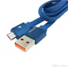 Быстрая зарядка Тип 2.4A с Micro USB кабель 1M 2M 3M Плоский TypeThicker Плетеный нейлоновый кабель для Samsung S6 S8 S10 Google LG Android телефон