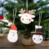 Decorazioni natalizie Babbo Natale in legno pendente luminoso per porta appeso a parete Merry Board per la casa #y1283d