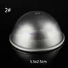 1000 pçs / lote hot 3d esfera de alumínio bola bolo pan tin diy ferramentas de cozimento molde de bola de pastelaria mold cozinha moldes banho bomba bakeware