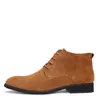 Hot Sale- Mannen Enkellaarzen Ademend Mannen Leren Laarzen Hoge Top Schoenen Outdoor Casual Mannen Winterschoenen Botas