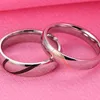 Half Heart Ring en acier inoxydable Cercle Simple Real Couple de mariage anneaux de fiançailles et navire sablonneux