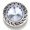 5 pcs / lot diy snap smycken kristall metall blomma snäpp knappar smycken passar 18mm metall knapp armband halsband