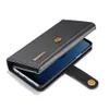 Läder Tri-Fold Flip Cover för Samsung Galaxy S10 S9 Note 10 Plus Card Pocket Kickstand Magnetic Table Protective Back Shell för Samsun