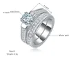 Snelle sona synthetische diamant verlovingsring semi mount 18k wit goud bruiloft diamantring dubbele laag combinatie 206i
