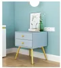Gabinete de cabeceira de madeira maciça Fácil quarto de mobília de mobília dupla luz de armazenamento e armários domésticos luxuosos