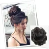 chignons امتداد كعكة الشعر scrunchie مرنة موجة الشعر مجعد الشعر الالتفاف لفة الشعر كعكة chignon pedazo de cabello haa9624186