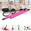 Band Portable Pilates Bar Kit With Resistance Band Yoga tränar Hem Gym Träning Situp Bar With Foot Loop Stretch