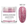 Holo Dipping Powder Gradient Glitter Decoration Pigment Dust Laser Dipping Nail Glitter Powder Natural Dry Without Lamp Cure