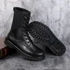 Mänskliga Boot Combat Mens Leather Boots Infantry Tactical Boots Askeri Bot Army Bots Erekek Ayakkabi Motocycle Boots