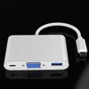 USB 3.1 Typ C till VGA USB 3.0 PD Type-C till VGA + USB 3.0 + PD Multiport Charger Adapter för MacBook Smart Phone 20PCS / Lot