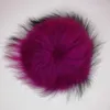 Grands pompons ronds accessoires sur bonnet chapeau véritable Animal moelleux raton laveur chien boule de fourrure bonnets pompon