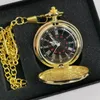 Top Brand Luxury Unisex Pocket Watch Mechanical Skeleton Relojes de cadena de colgante tallado dorado3477952