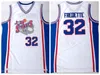 Jimmer Fredette #32 Shanghai Sharks Erkek Basketbol Forması Beyaz S-2XL Tüm Ed Spor Gömlek Toptan Damla Denizcilik