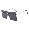 Color Updated Trendy Rimless Women Sunglasses Oversized Square Sun Glasses Colorful Lenses One Pieces 14 Colors Wholesale