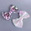 2020 Baby barrettes new Europe and cute girls children sequins hairpin large bow hair jewelry 11 colors