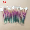 Diamante Escovas De Maquiagem 20 pcs Conjunto de Pincel de Pó Kits Rosto Escova de Pêlos Puff ColoridosBrushes Fundação escovas Beleza Cosméticos Em estoque