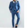 El más nuevo Un botón Padrinos de boda Muesca Solapa Novio de boda Esmoquin Trajes de hombre Boda / Baile de graduación / Cena Mejor hombre Blazer (chaqueta + corbata + chaleco + pantalones) B721