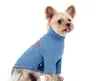 printemps nouveau chien vêtements pour animaux de compagnie tricoté en cuir marque fournitures pour animaux de compagnie tricoté deux pieds chemise chien de compagnie coton fil uni t-shirt en gros