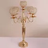 73 cm Wysoka Nowa Świeca Posiadacze 5-Arms / 3-bronione Stojak Świeca Dekoracja Ślubna Candelabra Centerpiece Candlestick Srebrny / Złoty Decor00032