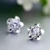 brincos de diamante flor