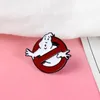 Ghostbusters Emalia Pin Biała Duch Odznaka Broszka Torba Odzież Lapel Pin Cartoon Fun Movie Biżuteria Prezent Dla Fani Przyjaciele