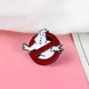 Caça-fantasmas Esmalte Alfinete Fantasma Branco Distintivo Broche Saco Roupas Alfinete de Lapela Desenhos Animados Diversão Filme Jóias Presente para fãs Amigos