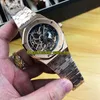 إصدار Royal Series 26513BA OO 1220BA 01 Skeleton Dial Tourbillon Mechanical Winding Handing 28800 VPH Mens Watch sapphire spor304b