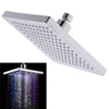 1PC Shower Head Square Head Light Rain Water 26 Home Bathroom LED Auto Changing Shower 7 Colors For Bathroom Dropship Apr12219d