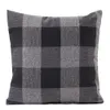 45x45cm Plaid Print Soft Sierkussen Geval Lattices Bed Home Linnen Kussensloop Gestreepte Geometrische Kussen Sofa Auto Cafe Decor