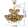 Hochwertige Tiffany-Lampen, Bar-Wohnzimmer-Kronleuchter, europäischer Retro-Kronleuchter für mediterrane Villa und Esszimmer