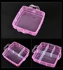 EcoFriendly Makeup Nail Art Empty Storage Box Three Removable Grid Rhinestone Jewelry Accessories Organizer Container Case7019011