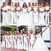 Sexy African Bridesmaid Dresses Off Shoulder High Side Split Wedding Guest Dress Maid Of Honor Party Gowns robes de demoiselle d'honneur