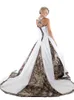 アップリケボールガウン長い迷彩の結婚式のパーティードレスブライダルガウンの2020年の新しい迷彩のウェディングドレス
