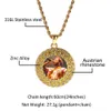 Maßgeschneiderte Po-Memory-Medaillons-Anhänger-Halskette mit Gold-Silber-Ed-Seilkette für Damen und Herren, Hip Hop, personalisierbar, Jewelr272y