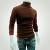 2017 Spring Herfst Heren Pullovers Sweaters Turtleneck gebreide trui voor mannen Katoen Kleding Mannelijke truien Zwart Wit XXL 50