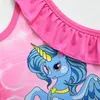 kids swimwear 3 Colors Unicorn Rainbow Printed 3-10t Baby Girls one piece swimsuit Girls designer swimwear bikini ESS141